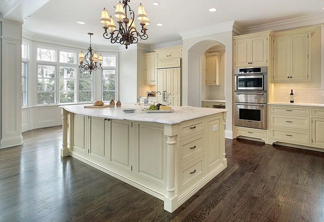 bright and airy dining room with laminate floors in Christiansburg